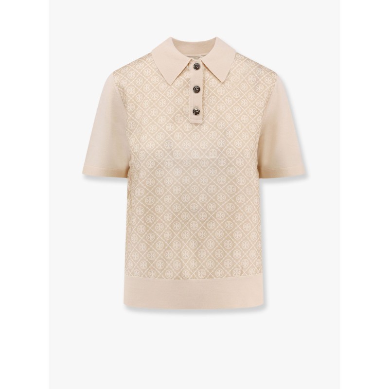 Wool and silk polo shirt