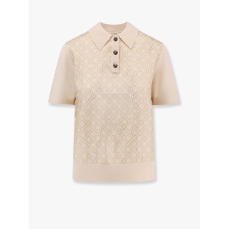 Wool and silk polo shirt