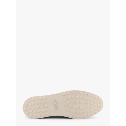 Suede loafer with metal detail