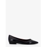 Leather ballerinas with patent leather profile