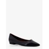 Leather ballerinas with patent leather profile