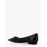 Leather ballerinas with patent leather profile