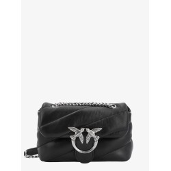 Matelassé leather shoulder bag with iconic love birds buckle