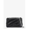 Matelassé leather shoulder bag with iconic love birds buckle