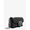 Matelassé leather shoulder bag with iconic love birds buckle