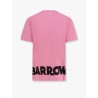 Cotton t-shirt with frontal and back logo print