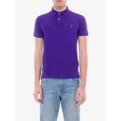 Cotton polo shirt with embroidered logo