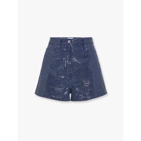 Cotton blend shorts with allover sequins