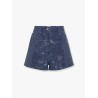Cotton blend shorts with allover sequins