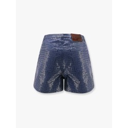 Cotton blend shorts with allover sequins