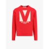 Cotton sweatshirt with frontal chez valentino print