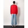Cotton sweatshirt with frontal chez valentino print