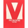 Cotton sweatshirt with frontal chez valentino print