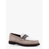 Suede and leather loafer with monili detail