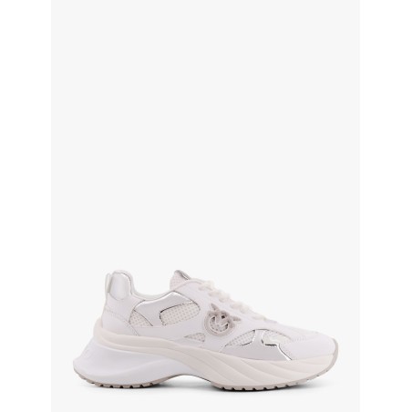 Ariel leather mesh and leather sneakers with love birds detail