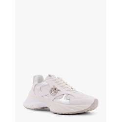 Ariel leather mesh and leather sneakers with love birds detail