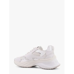 Ariel leather mesh and leather sneakers with love birds detail