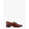 Leather loafer with t-timeless metal logo