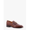 Leather loafer with t-timeless metal logo