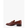 Leather loafer with t-timeless metal logo