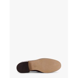 Leather loafer with t-timeless metal logo