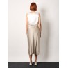 Satin longuette skirt