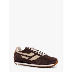 Low-top suede and mesh sneakers