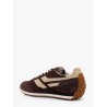 Low-top suede and mesh sneakers