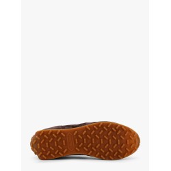 Low-top suede and mesh sneakers