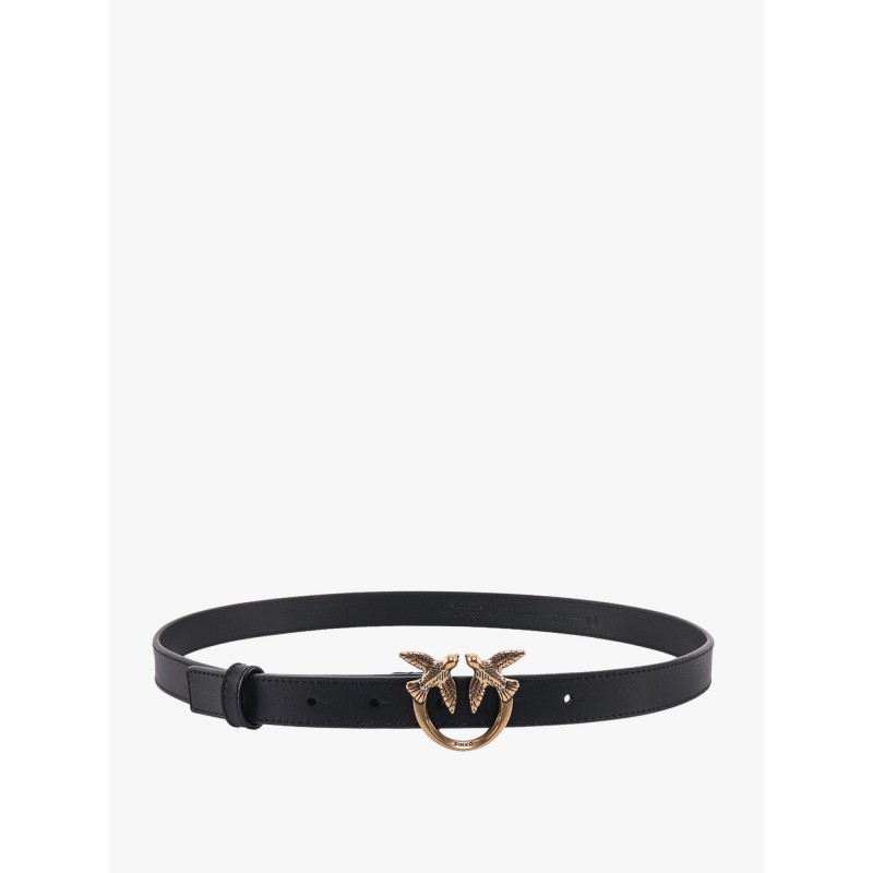 Love berry leather belt with love birds buckle