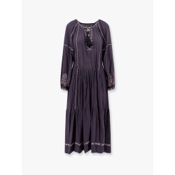 Florenza cotton long dress with embroidery