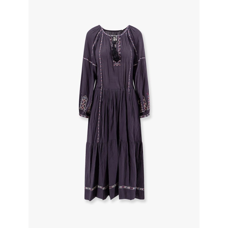 Florenza cotton long dress with embroidery