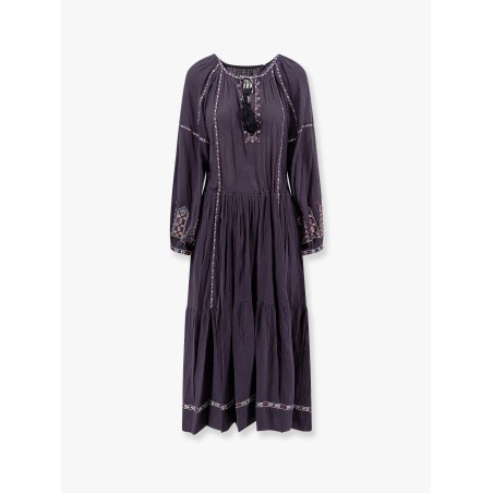 Florenza cotton long dress with embroidery