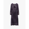 Florenza cotton long dress with embroidery
