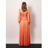 Satin sunset long dress with cut-out details