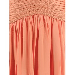 Satin sunset long dress with cut-out details
