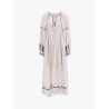 Florenza cotton long dress with embroidery