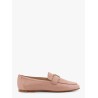 Leather loafer with metal detail