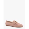 Leather loafer with metal detail