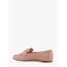 Leather loafer with metal detail
