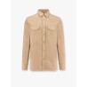 Cotton shirt with pockets and stitching