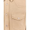 Cotton shirt with pockets and stitching