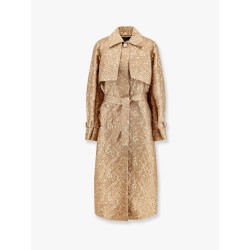 Salsa oversize jacquard fabric trench with mosaic effect