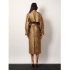 Salsa oversize jacquard fabric trench with mosaic effect