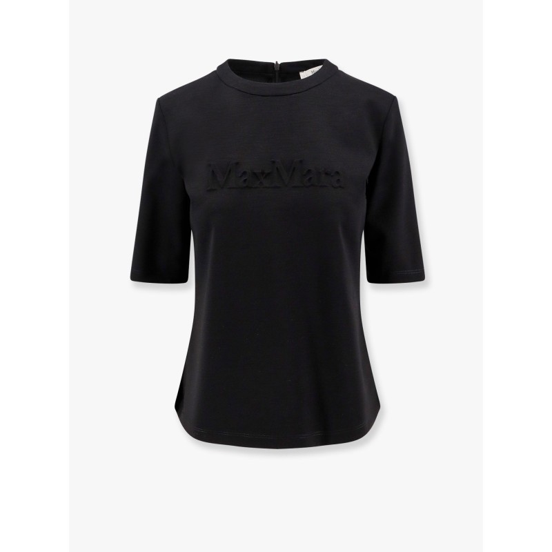 Peter wool t-shirt with embossed frontal logo