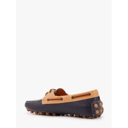 Gommino bubble leather lace up boat shoe