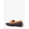 Gommino bubble leather lace up boat shoe