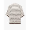 Wool and cashmere sweater with striped motif