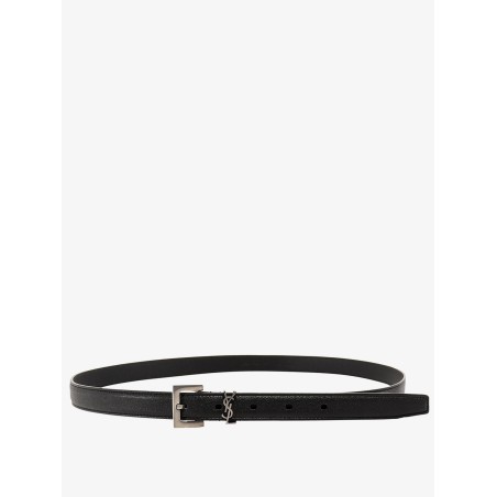 Leather belt with Monogram