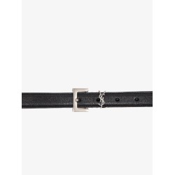 Leather belt with Monogram